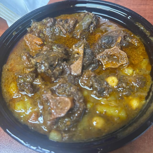 Oxtails Roti Platter.